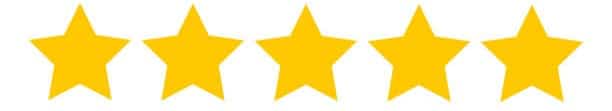 Five stars rating vector icon