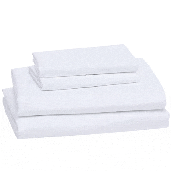 4 PC BED SHEET SET, KING, WHITE