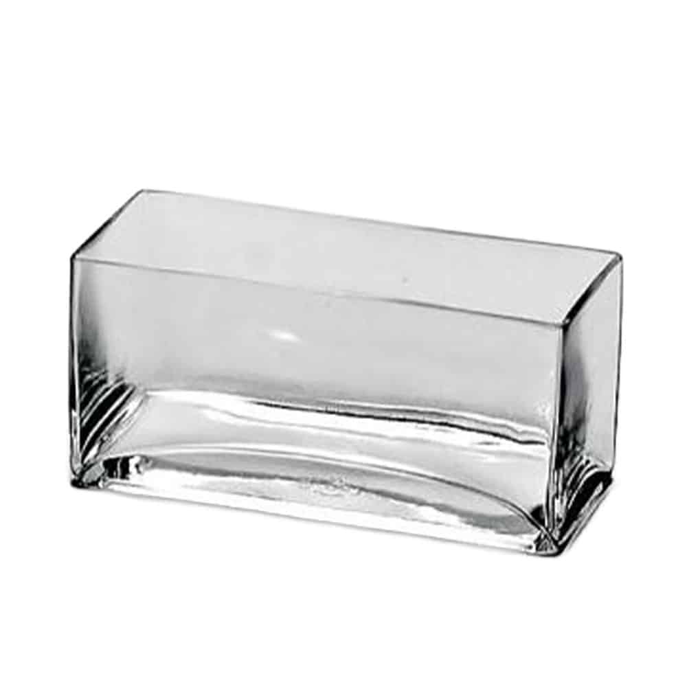 RECTANGULAR GLASS VASE