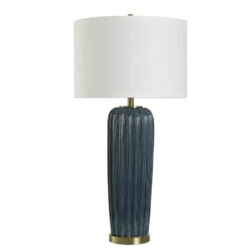 PURE BLUE CERAMIC TABLE LAMP