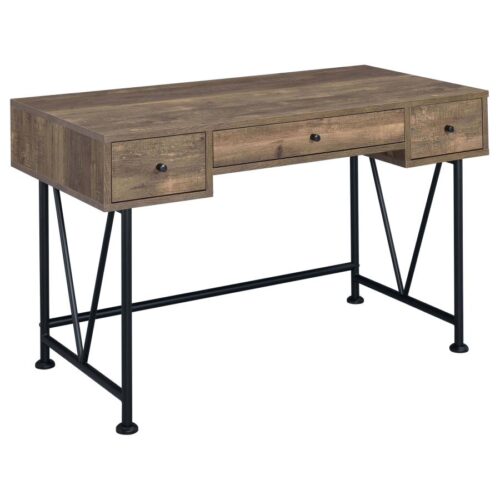 ANALIESE 3-DRAWER WRITING DESK, RUSTIC OAK