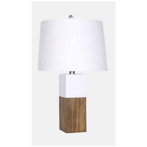 WOOD FINISH TABLE LAMP