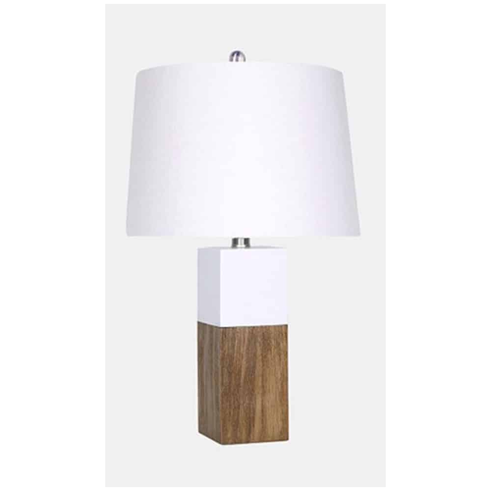 WOOD FINISH TABLE LAMP