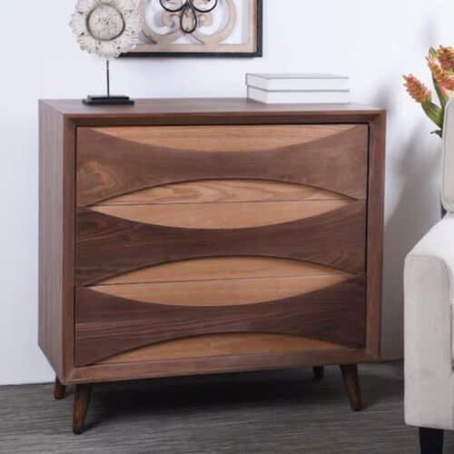 3 Drawer Walnut Chest
