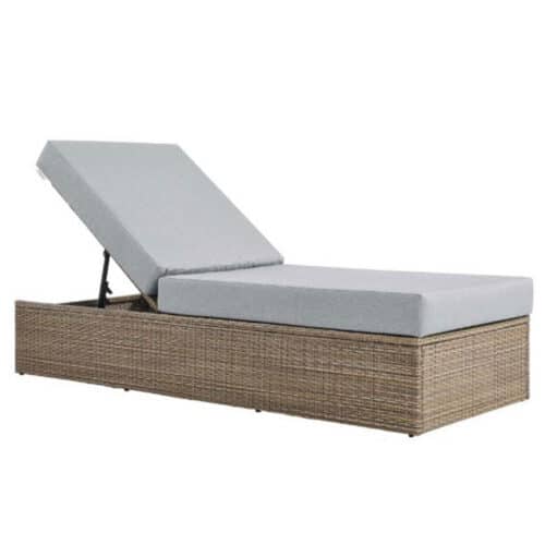 OUTDOOR PATIO CHAISE LOUNGE CHAIR IN CAPPUCCINO