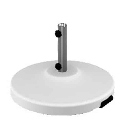 21″ ROUND WEIGHTED BASE W/ WHEELS, 80LBS