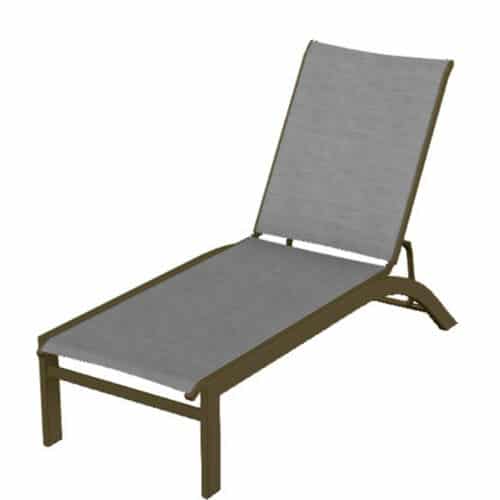 SLING STACKING ARMLESS LAY FLAT CHAISE