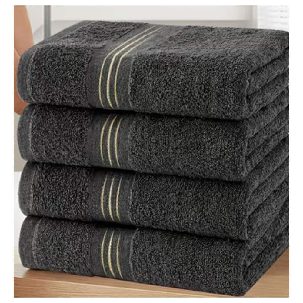 GREY/GOLD BATH TOWEL