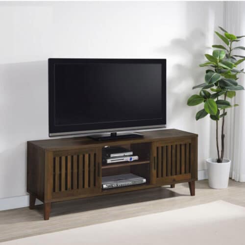 SEDONA 2-DDOR ENGINEERED WOOD 60in TV STAND DARK PINE