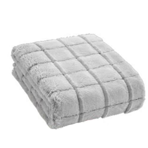 CHIC THROW BLANKET,GREY