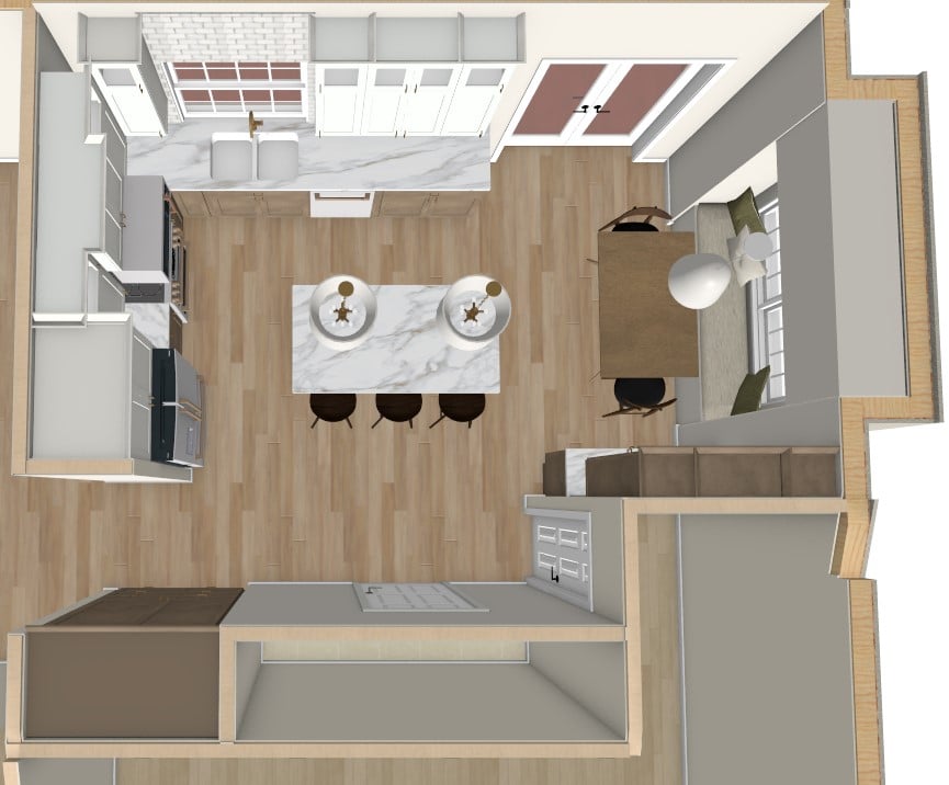 3D renderings developed after interior design consultation